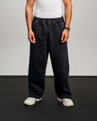 Washed Baggy Sweatpants - Black