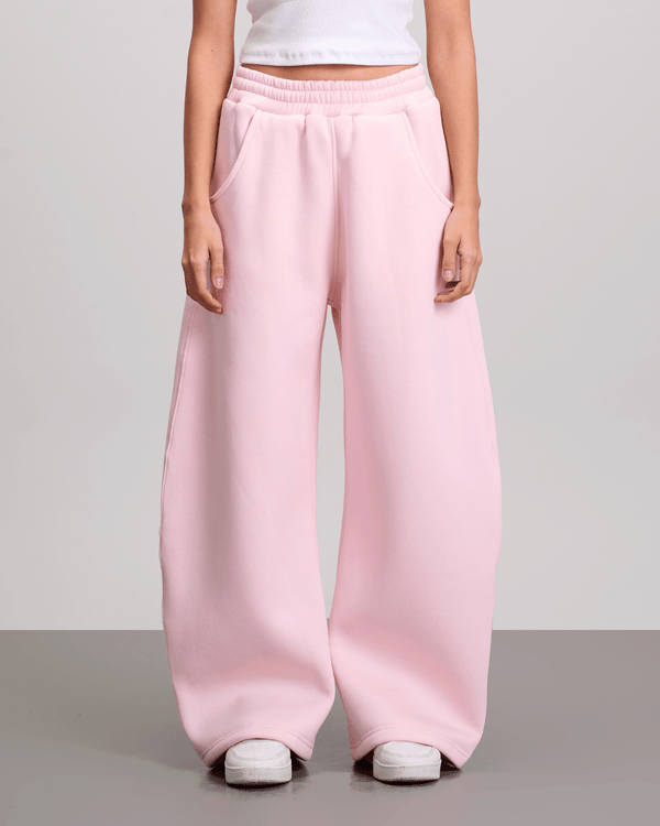Wide Leg Sweatpants - Pink