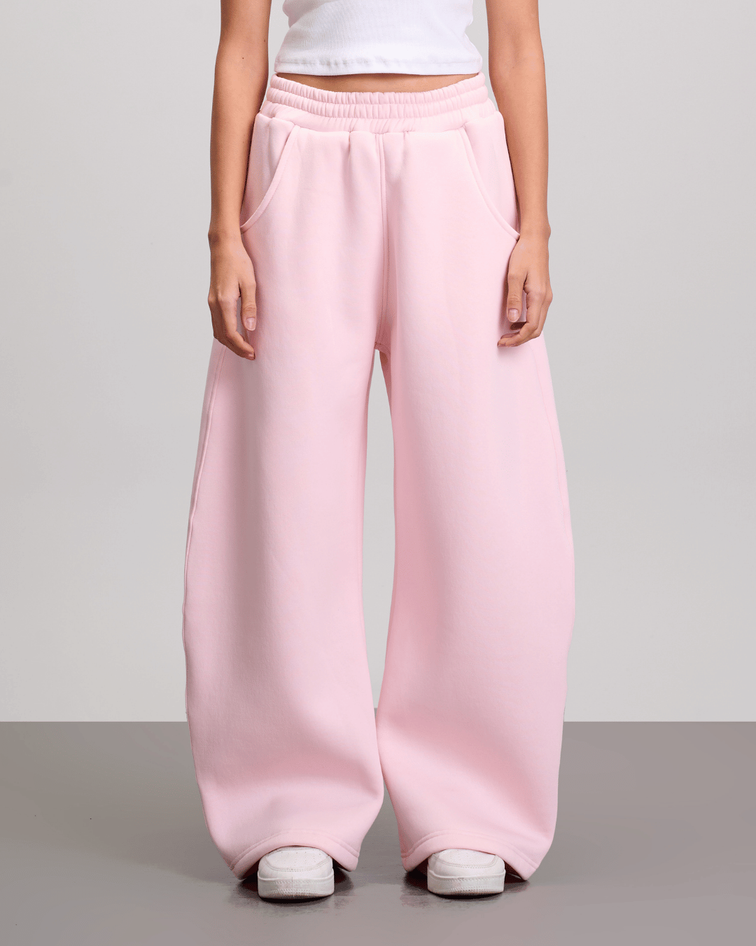 Wide Leg Sweatpants - Pink