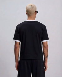 Boxy Contrast T-Shirt - Black x White