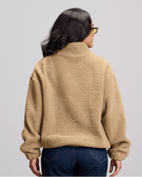 Fleece Zip-Up Jacket - Beige