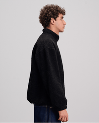 Fleece Zip-Up Jacket - Black