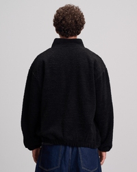 Fleece Zip-Up Jacket - Black