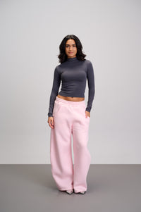 High Neck Top - Dark Grey