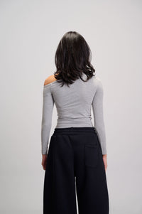 Off Shoulder Top - Grey