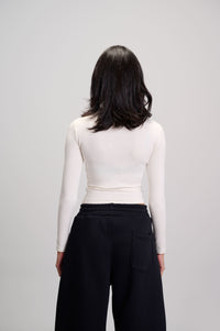 Wide Neck Top - White