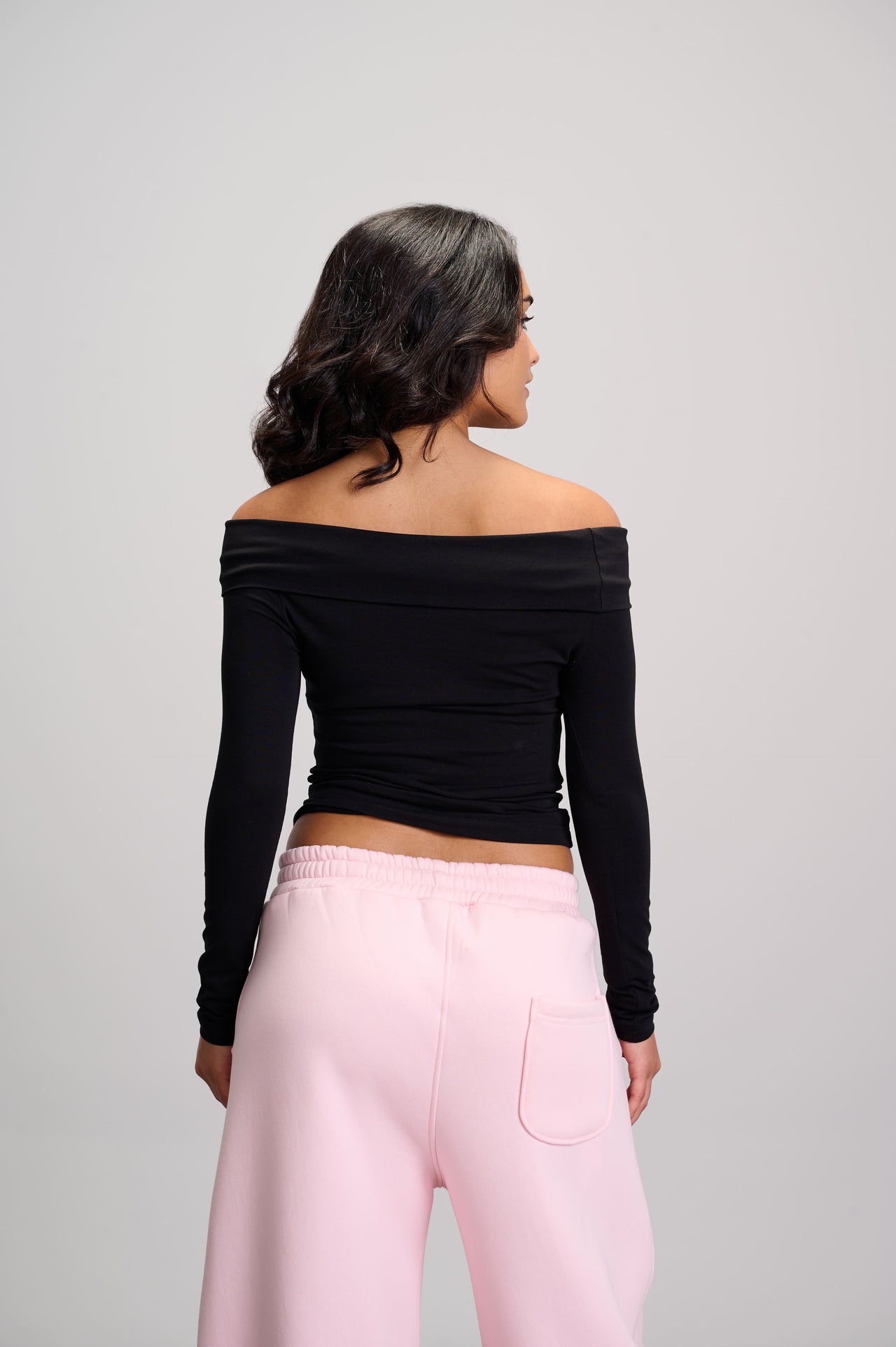 Drop Shoulder Top - Black