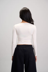 Round Neck Top - White