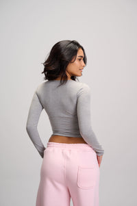 Round Neck Top - Grey