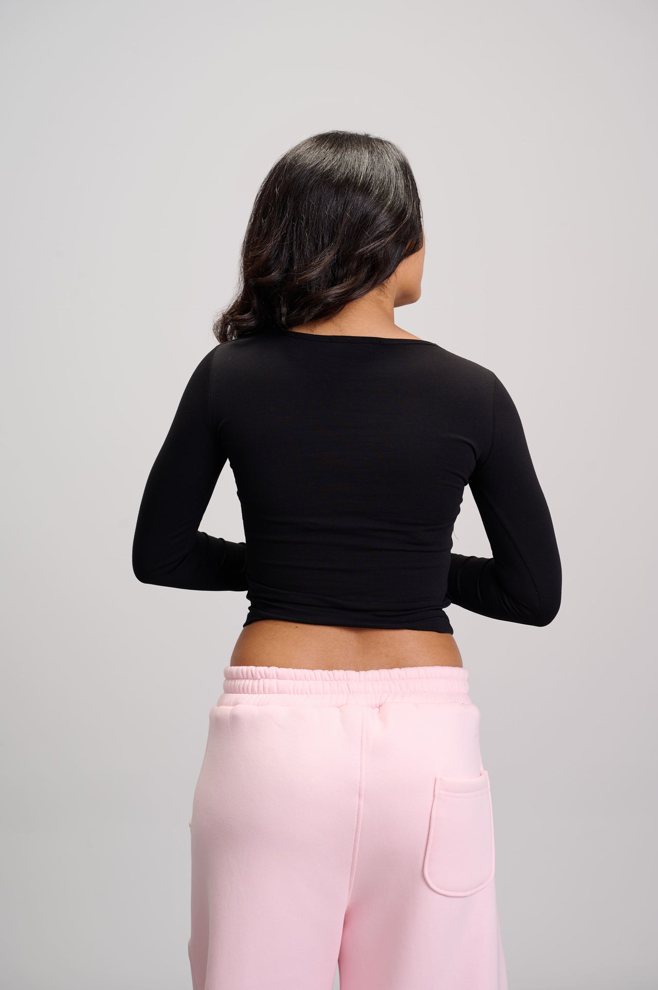 Square Neck Top - Black