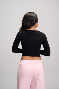 Round Neck Top - Black