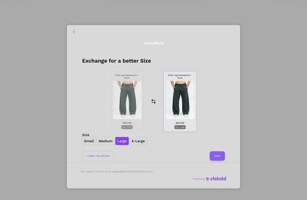 A) Exchange For A Better Size