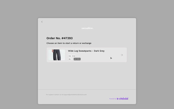Pick the Item to Exchange or Return
