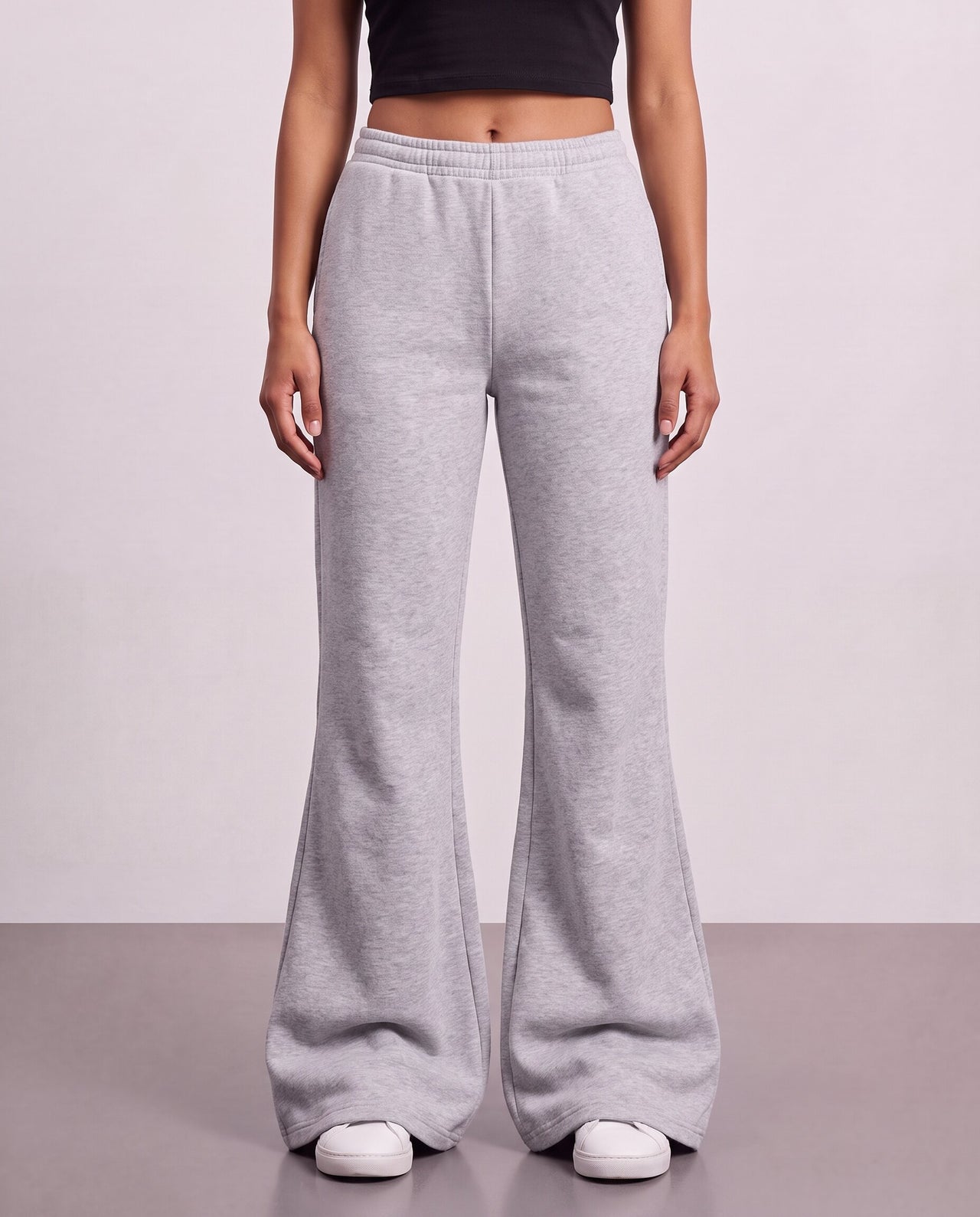 Flared Sweatpants - Light Grey