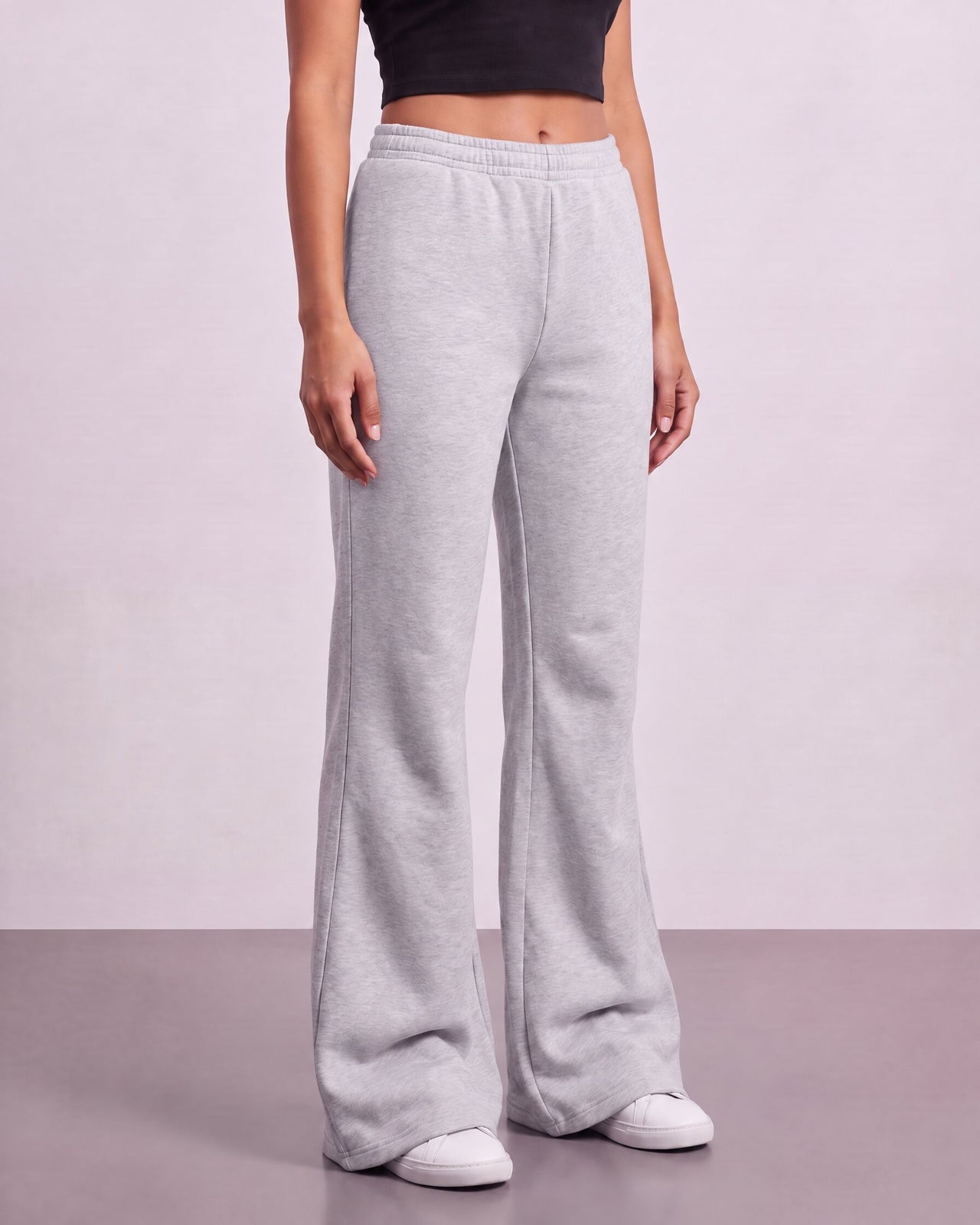 Flared Sweatpants - Light Grey