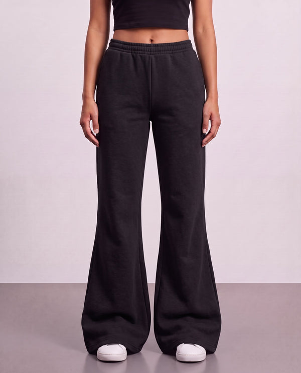 Flared Sweatpants - Black