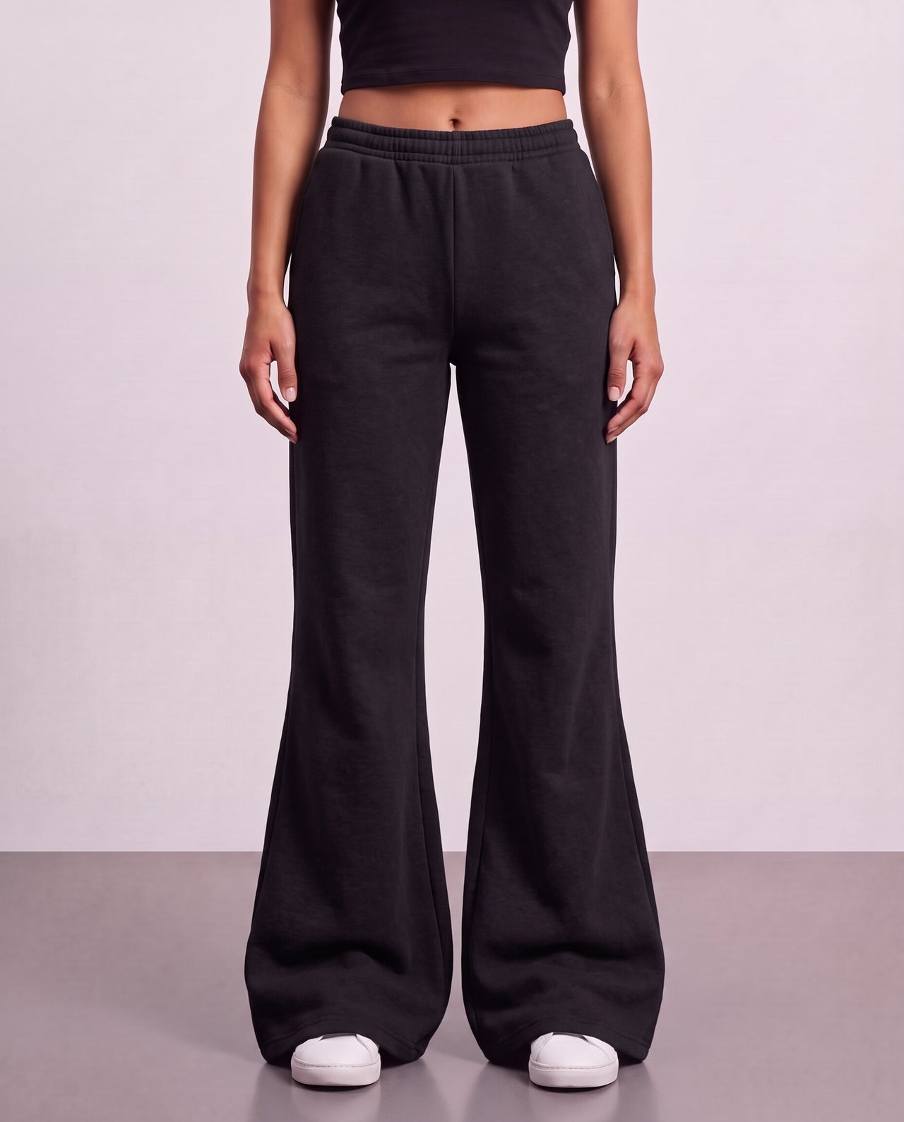 Flared Sweatpants - Black