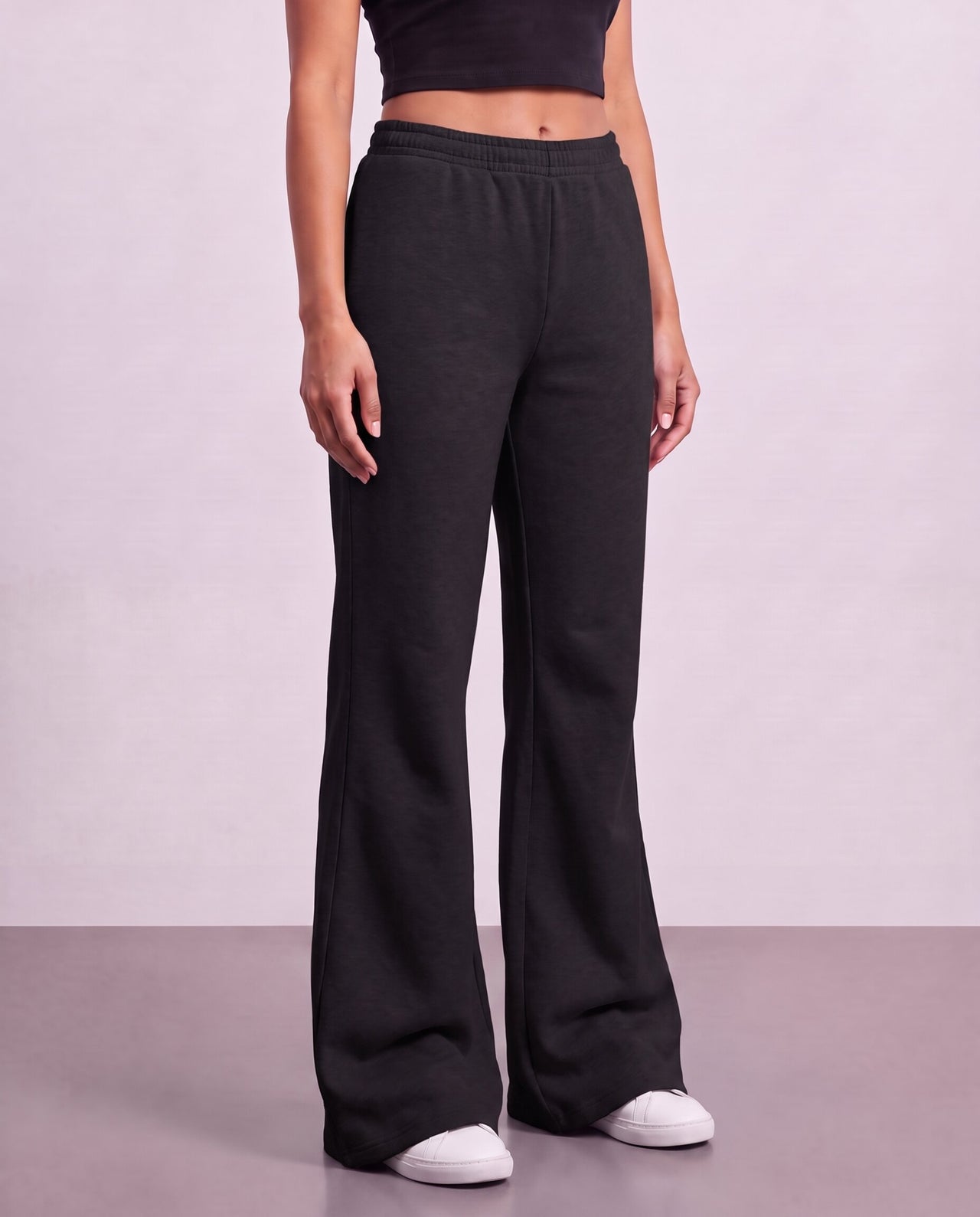Flared Sweatpants - Black
