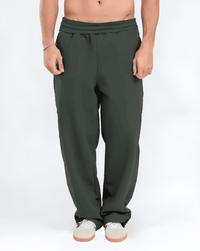 Male Model wearing Olive Baggy Sweatpants